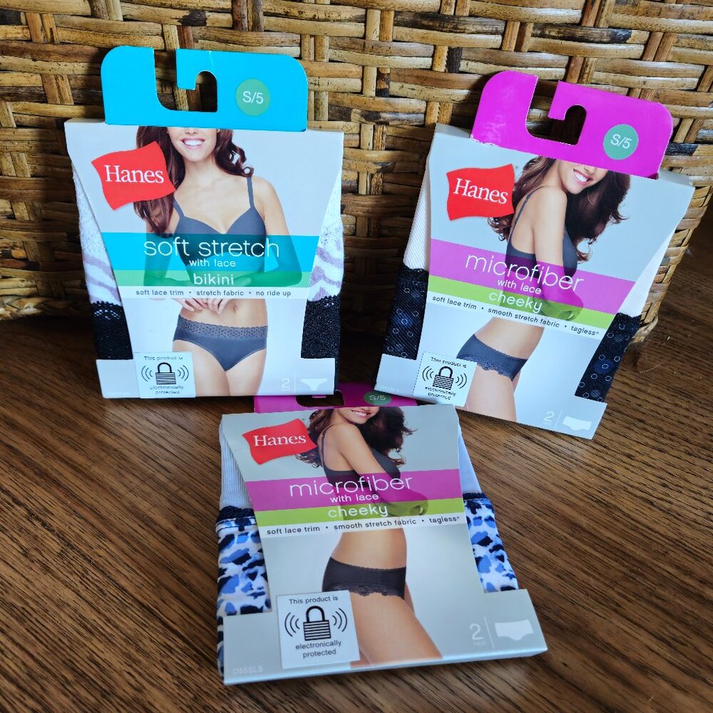 3 2pks Hanes Women's Underwear 2pk Size S (5)